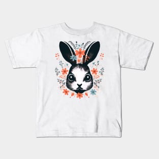 Rabbit in flowers Kids T-Shirt